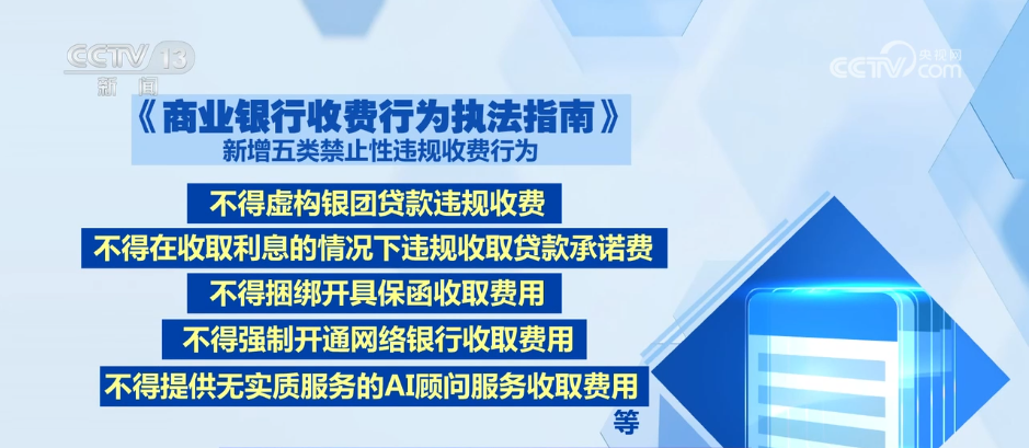 商业银行收费有新规定。这五类是明确禁
