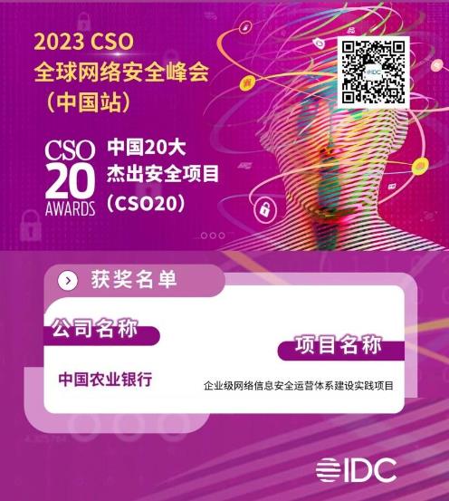 6686体育IDC中国20大杰出安全项目公布 360联合农业银行项目获选(图1)