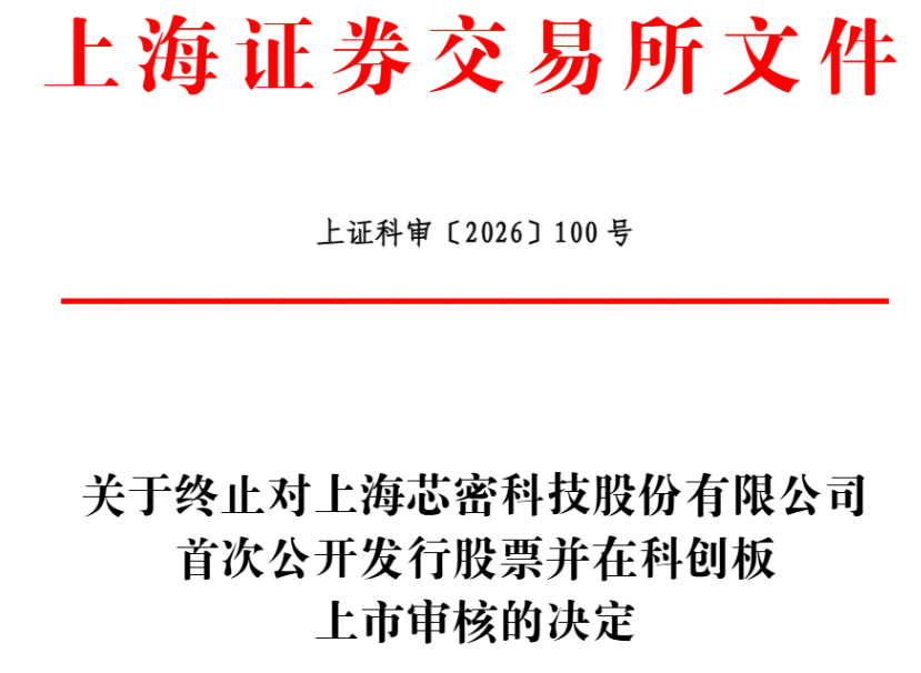 芯密科技终止科创板IPO原拟募785亿国金证券保荐(图1)