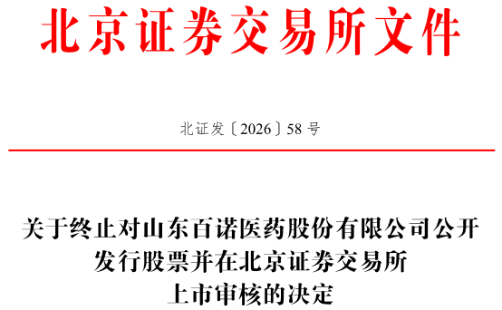 百诺医药终止北交所IPO 原拟募资8亿元中信建投保荐